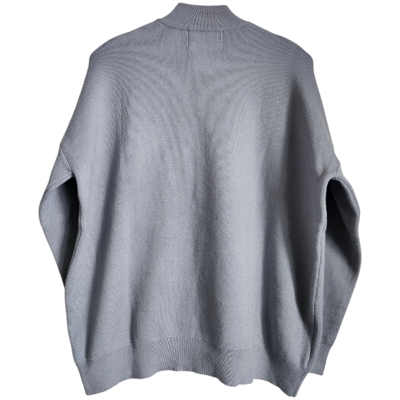 Scout Light Blue/Gray Mockneck Oversized Sweater - Picture 3 of 4